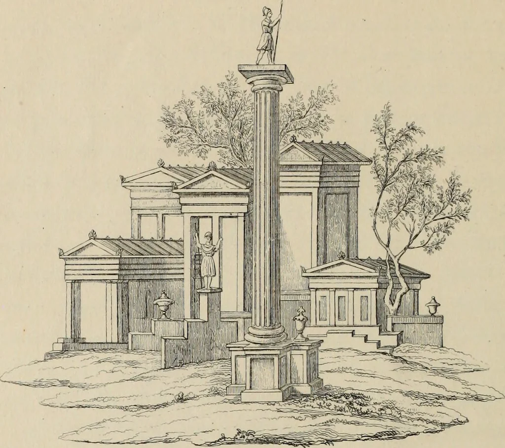 An illustration from Herculanum et Pompéi, recueil général des peintures, bronzes, mosaïques, etc., découverts jusqu'à ce jour, et reproduits d'apreès Le antichita di Ercolano, Il Museo borbonico, et tous les ouvrages analogues, 1870, leaf 337