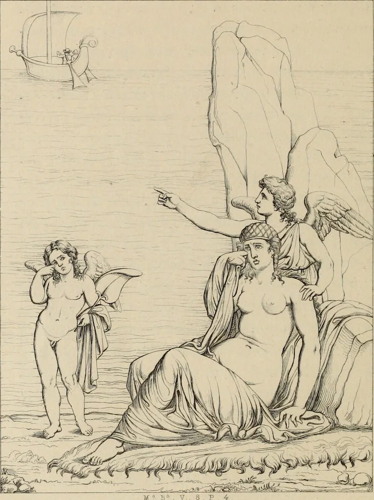 An illustration from Herculanum et Pompéi, recueil général des peintures, bronzes, mosaïques, etc., découverts jusqu'à ce jour, et reproduits d'apreès Le antichita di Ercolano, Il Museo borbonico, et tous les ouvrages analogues, 1870, leaf 79
