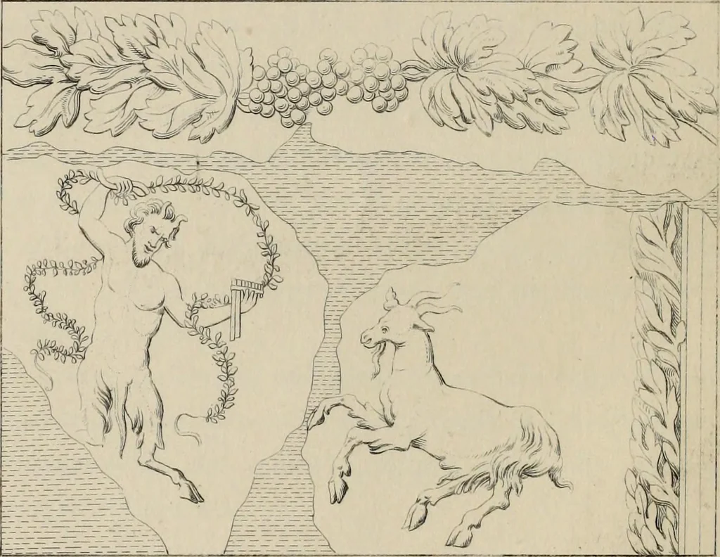 An illustration from Herculanum et Pompéi, recueil général des peintures, bronzes, mosaïques, etc., découverts jusqu'à ce jour, et reproduits d'apreès Le antichita di Ercolano, Il Museo borbonico, et tous les ouvrages analogues, 1870, leaf 111