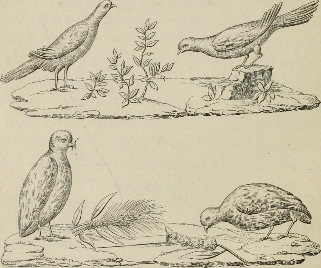 An illustration from Herculanum et Pompéi, recueil général des peintures, bronzes, mosaïques, etc., découverts jusqu'à ce jour, et reproduits d'apreès Le antichita di Ercolano, Il Museo borbonico, et tous les ouvrages analogues, 1870, leaf 125