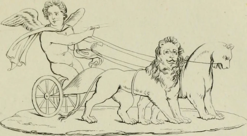 An illustration from Herculanum et Pompéi, recueil général des peintures, bronzes, mosaïques, etc., découverts jusqu'à ce jour, et reproduits d'apreès Le antichita di Ercolano, Il Museo borbonico, et tous les ouvrages analogues, 1870, leaf 164