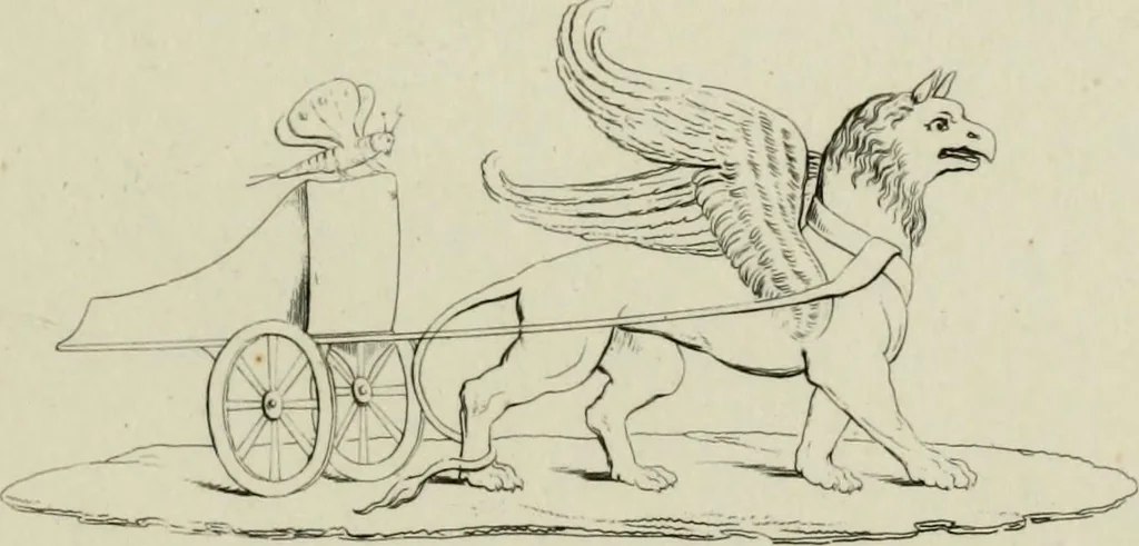 An illustration from Herculanum et Pompéi, recueil général des peintures, bronzes, mosaïques, etc., découverts jusqu'à ce jour, et reproduits d'apreès Le antichita di Ercolano, Il Museo borbonico, et tous les ouvrages analogues, 1870, leaf 164