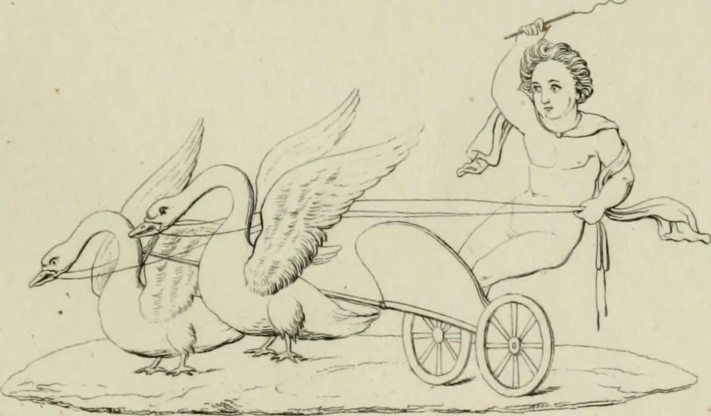 An illustration from Herculanum et Pompéi, recueil général des peintures, bronzes, mosaïques, etc., découverts jusqu'à ce jour, et reproduits d'apreès Le antichita di Ercolano, Il Museo borbonico, et tous les ouvrages analogues, 1870, leaf 164