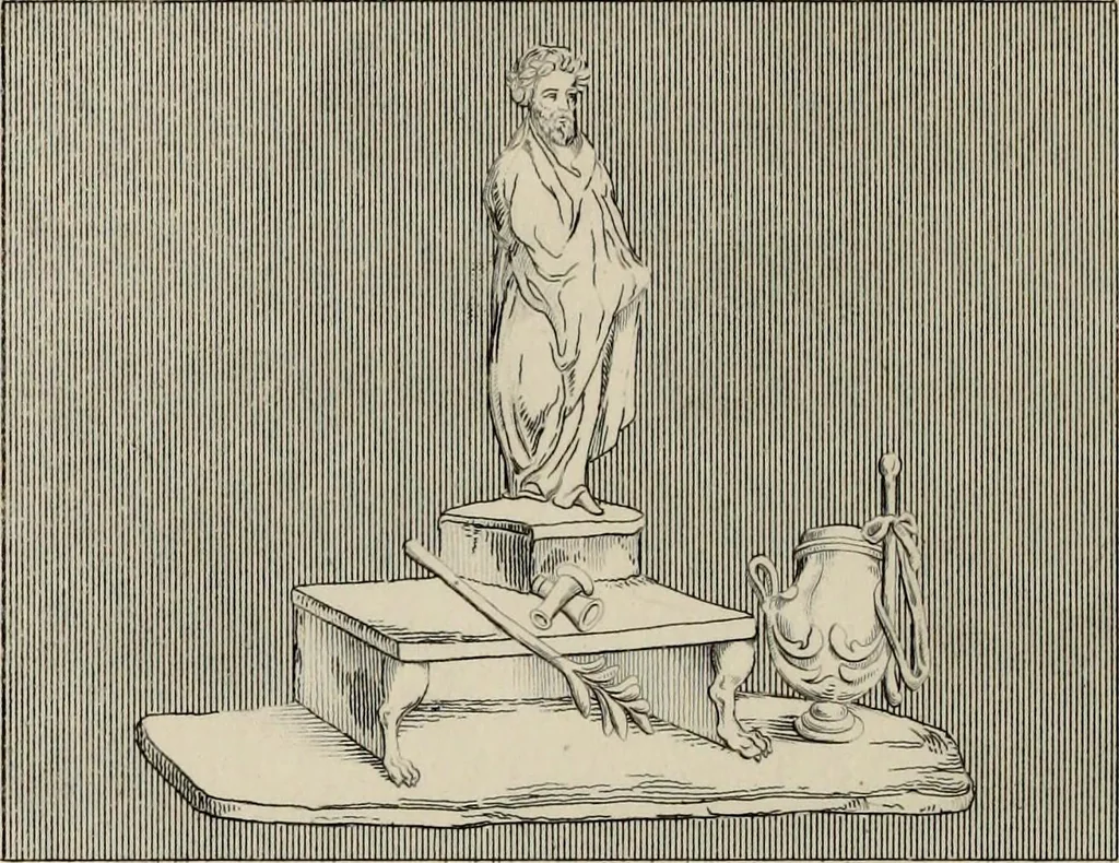 An illustration from Herculanum et Pompéi, recueil général des peintures, bronzes, mosaïques, etc., découverts jusqu'à ce jour, et reproduits d'apreès Le antichita di Ercolano, Il Museo borbonico, et tous les ouvrages analogues, 1870, leaf 167