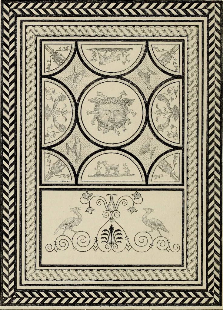 An illustration from Herculanum et Pompéi, recueil général des peintures, bronzes, mosaïques, etc., découverts jusqu'à ce jour, et reproduits d'apreès Le antichita di Ercolano, Il Museo borbonico, et tous les ouvrages analogues, 1870, leaf 253