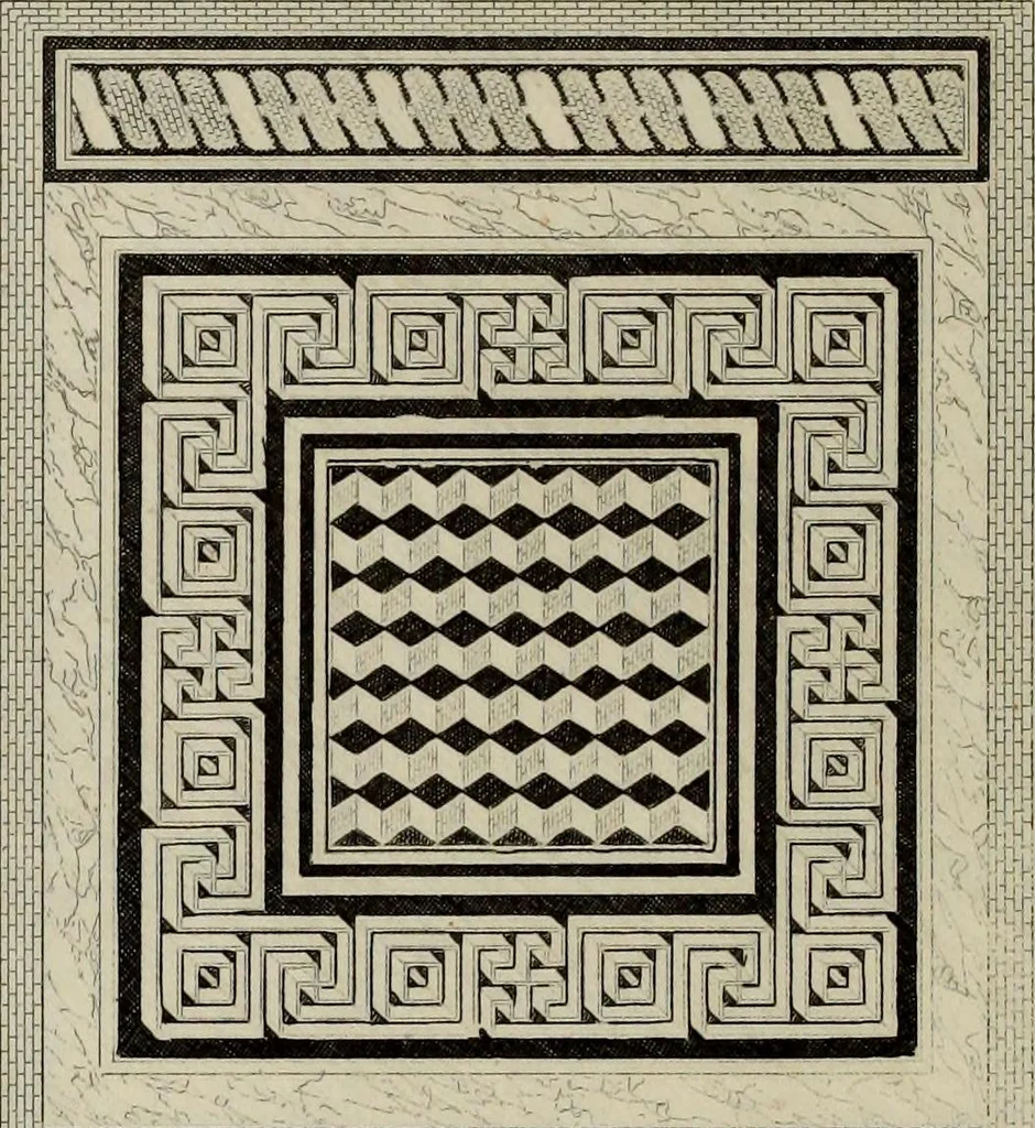 An illustration from Herculanum et Pompéi, recueil général des peintures, bronzes, mosaïques, etc., découverts jusqu'à ce jour, et reproduits d'apreès Le antichita di Ercolano, Il Museo borbonico, et tous les ouvrages analogues, 1870, leaf 255