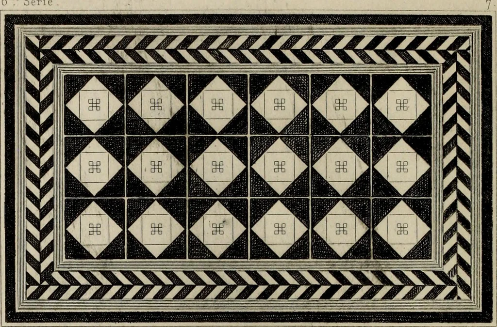 An illustration from Herculanum et Pompéi, recueil général des peintures, bronzes, mosaïques, etc., découverts jusqu'à ce jour, et reproduits d'apreès Le antichita di Ercolano, Il Museo borbonico, et tous les ouvrages analogues, 1870, leaf 265