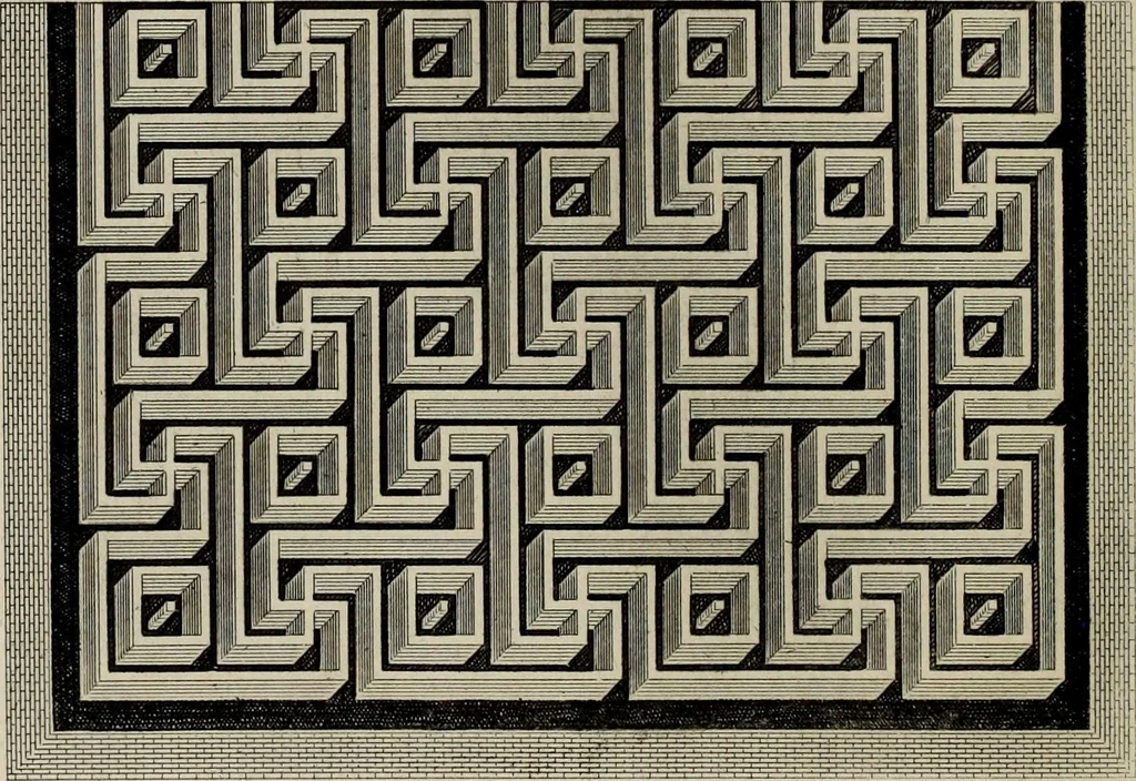 An illustration from Herculanum et Pompéi, recueil général des peintures, bronzes, mosaïques, etc., découverts jusqu'à ce jour, et reproduits d'apreès Le antichita di Ercolano, Il Museo borbonico, et tous les ouvrages analogues, 1870, leaf 265