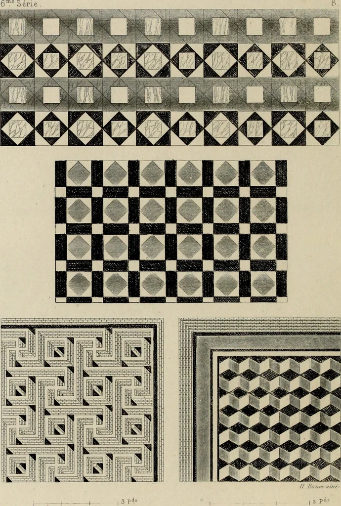 An illustration from Herculanum et Pompéi, recueil général des peintures, bronzes, mosaïques, etc., découverts jusqu'à ce jour, et reproduits d'apreès Le antichita di Ercolano, Il Museo borbonico, et tous les ouvrages analogues, 1870, leaf 267