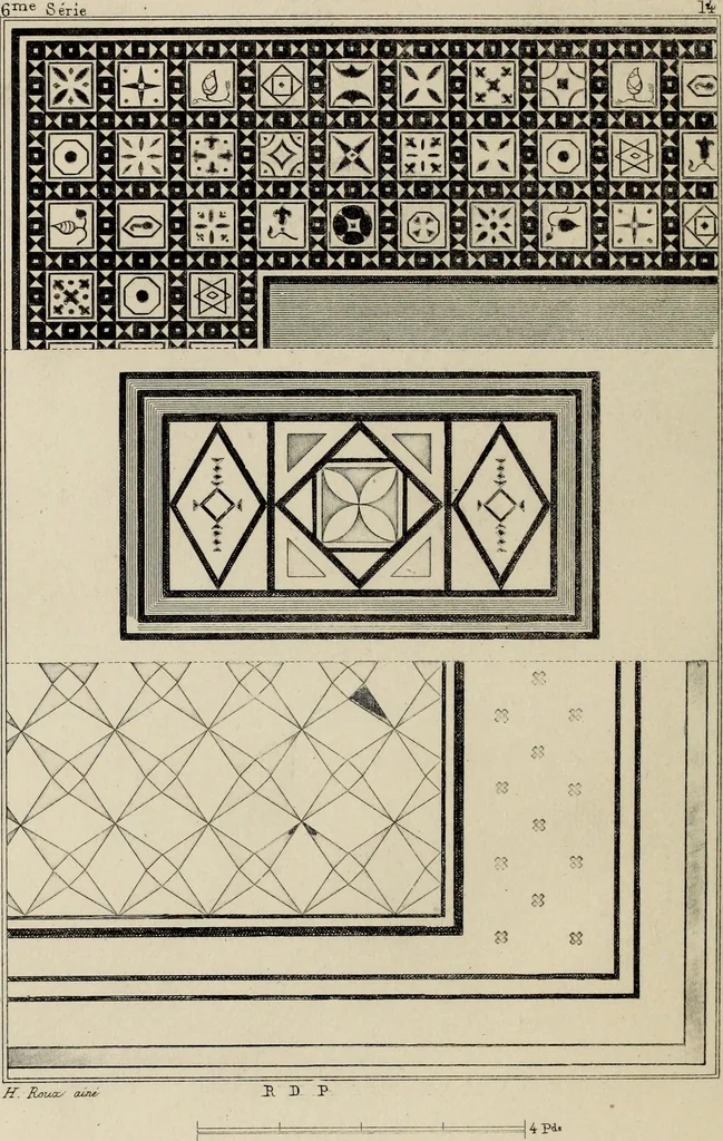 An illustration from Herculanum et Pompéi, recueil général des peintures, bronzes, mosaïques, etc., découverts jusqu'à ce jour, et reproduits d'apreès Le antichita di Ercolano, Il Museo borbonico, et tous les ouvrages analogues, 1870, leaf 287