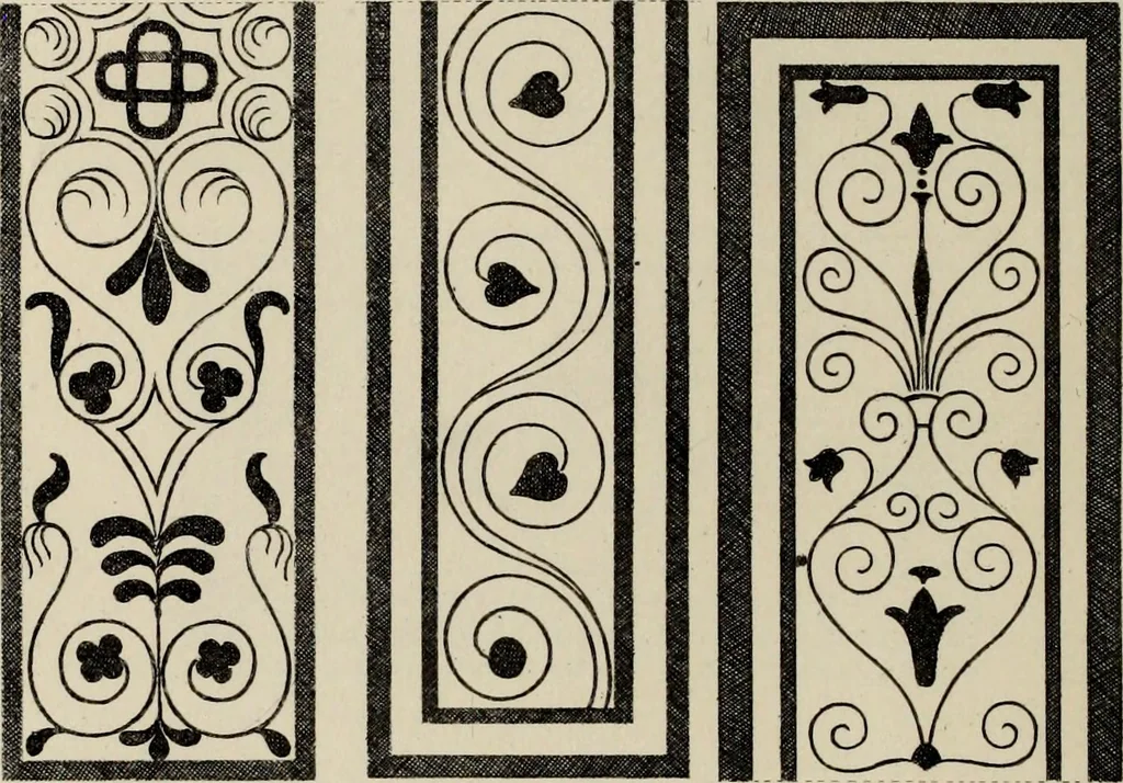 An illustration from Herculanum et Pompéi, recueil général des peintures, bronzes, mosaïques, etc., découverts jusqu'à ce jour, et reproduits d'apreès Le antichita di Ercolano, Il Museo borbonico, et tous les ouvrages analogues, 1870, leaf 289