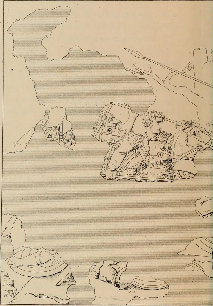 An illustration from Herculanum et Pompéi, recueil général des peintures, bronzes, mosaïques, etc., découverts jusqu'à ce jour, et reproduits d'apreès Le antichita di Ercolano, Il Museo borbonico, et tous les ouvrages analogues, 1870, leaf 303