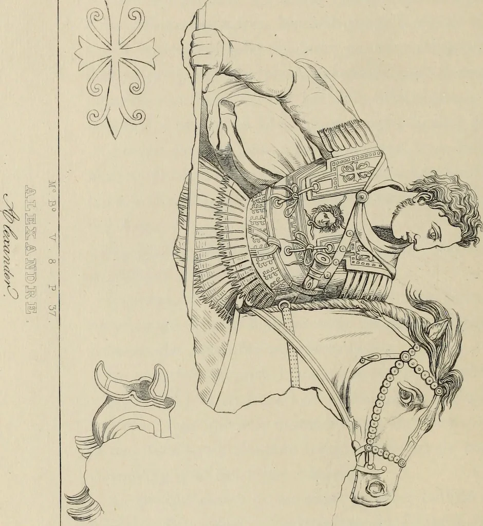 An illustration from Herculanum et Pompéi, recueil général des peintures, bronzes, mosaïques, etc., découverts jusqu'à ce jour, et reproduits d'apreès Le antichita di Ercolano, Il Museo borbonico, et tous les ouvrages analogues, 1870, leaf 321