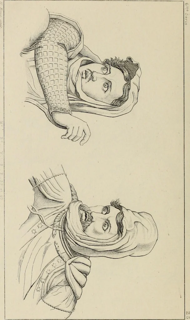 An illustration from Herculanum et Pompéi, recueil général des peintures, bronzes, mosaïques, etc., découverts jusqu'à ce jour, et reproduits d'apreès Le antichita di Ercolano, Il Museo borbonico, et tous les ouvrages analogues, 1870, leaf 325