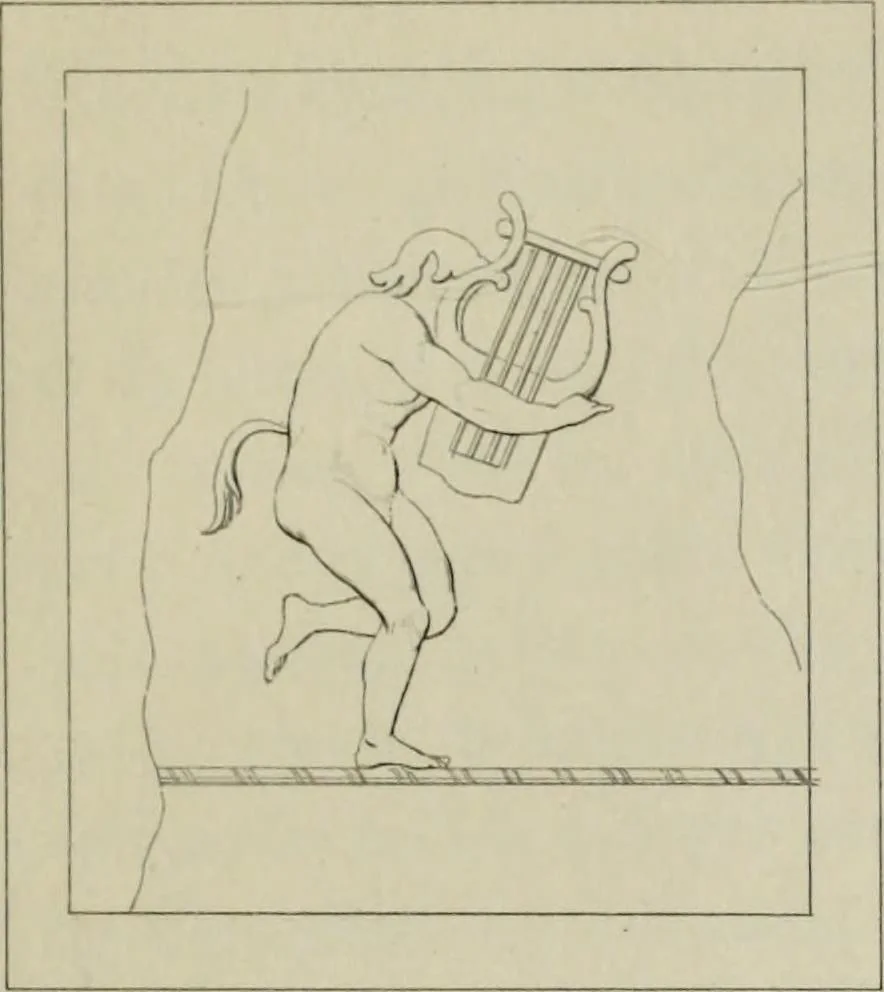 An illustration from Herculanum et Pompéi, recueil général des peintures, bronzes, mosaïques, etc., découverts jusqu'à ce jour, et reproduits d'apreès Le antichita di Ercolano, Il Museo borbonico, et tous les ouvrages analogues, 1870, leaf 70