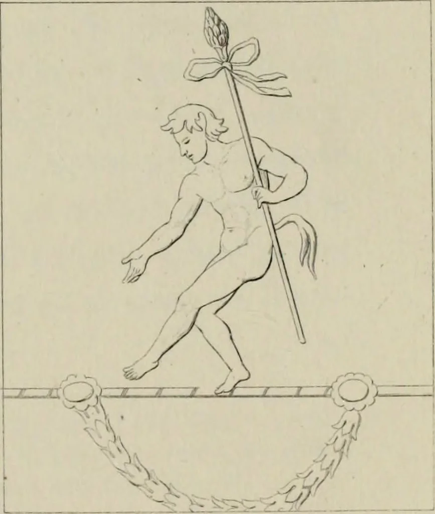 An illustration from Herculanum et Pompéi, recueil général des peintures, bronzes, mosaïques, etc., découverts jusqu'à ce jour, et reproduits d'apreès Le antichita di Ercolano, Il Museo borbonico, et tous les ouvrages analogues, 1870, leaf 70