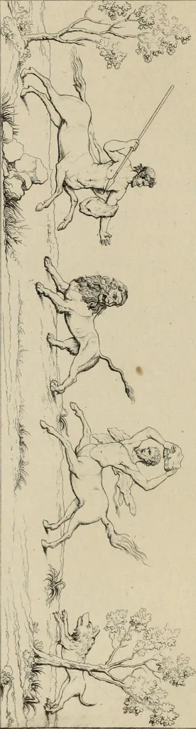 An illustration from Herculanum et Pompéi, recueil général des peintures, bronzes, mosaïques, etc., découverts jusqu'à ce jour, et reproduits d'apreès Le antichita di Ercolano, Il Museo borbonico, et tous les ouvrages analogues, 1870, leaf 79