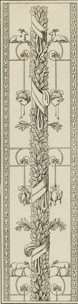 An illustration from Herculanum et Pompéi, recueil général des peintures, bronzes, mosaïques, etc., découverts jusqu'à ce jour, et reproduits d'apreès Le antichita di Ercolano, Il Museo borbonico, et tous les ouvrages analogues, 1870, leaf 93