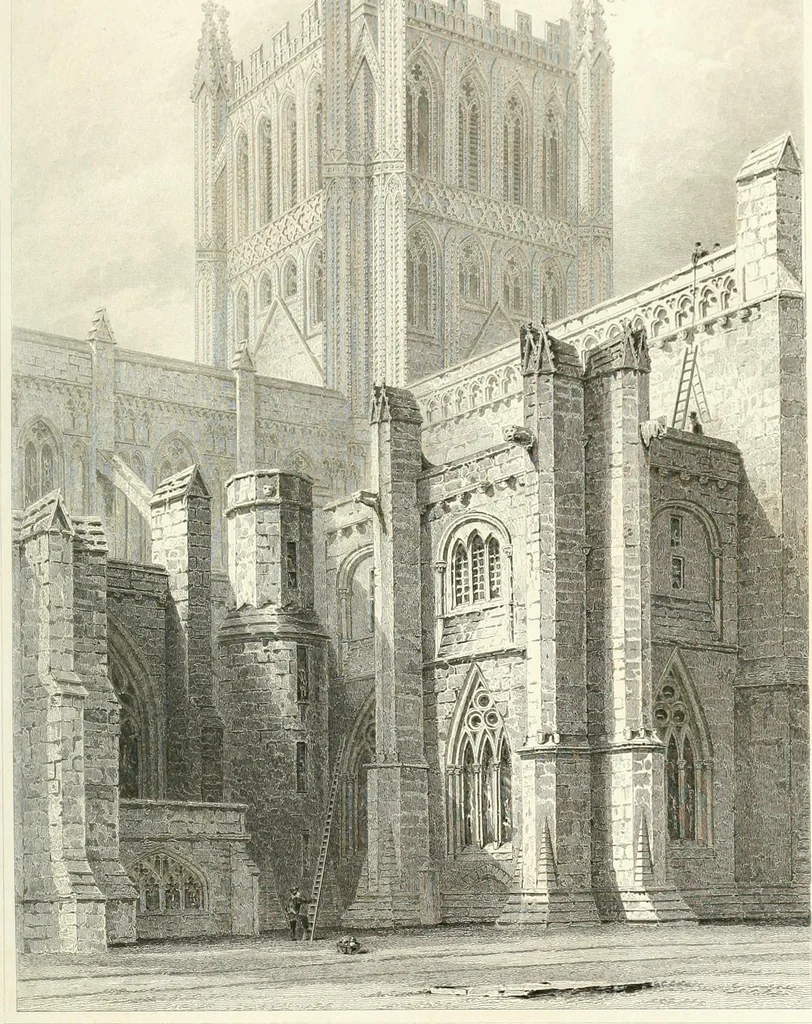 An illustration from The history and antiquities of the cathedral church of Hereford : illustrated by a series of engravings of views, elevations, and plans of that edifice, with biographical anecdotes of eminent persons connected with the establishment, 1831, leaf 16