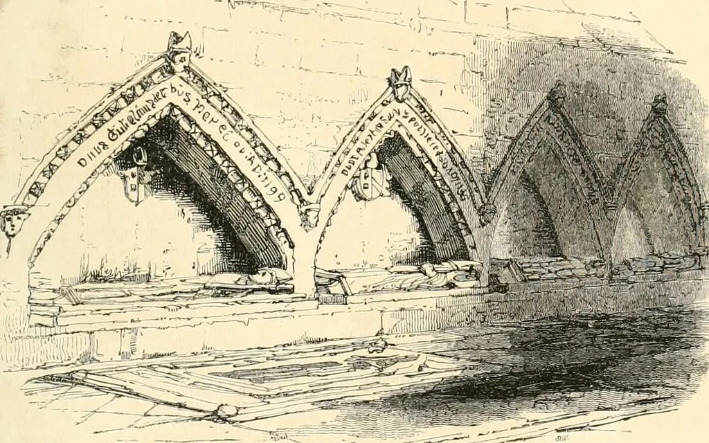 An illustration from The history and antiquities of the cathedral church of Hereford : illustrated by a series of engravings of views, elevations, and plans of that edifice, with biographical anecdotes of eminent persons connected with the establishment, 1831, leaf 38