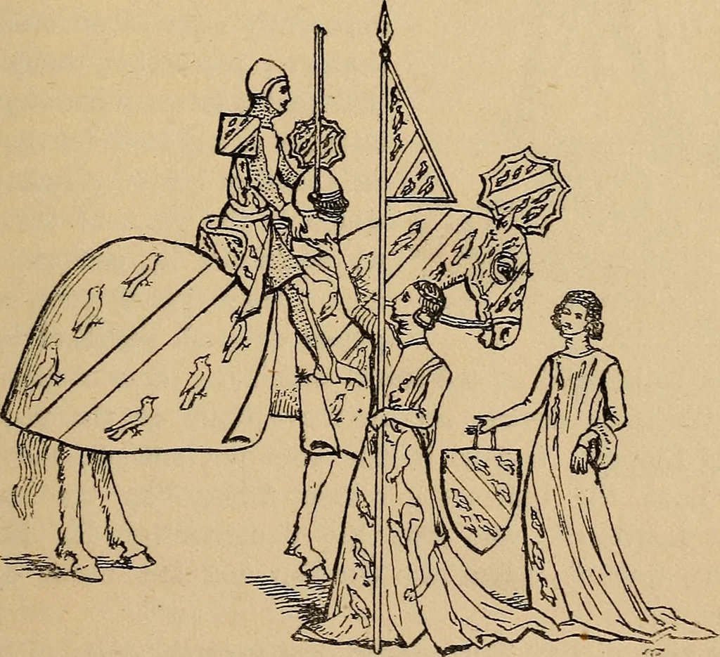 An illustration from The heritage of dress; being notes on the history and evolution of clothes, 1912, leaf 97