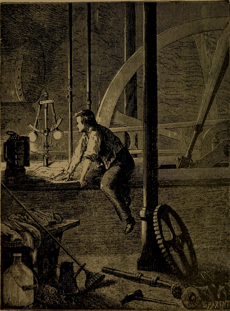 An illustration from Heroes and martyrs of invention, 1890, leaf 6