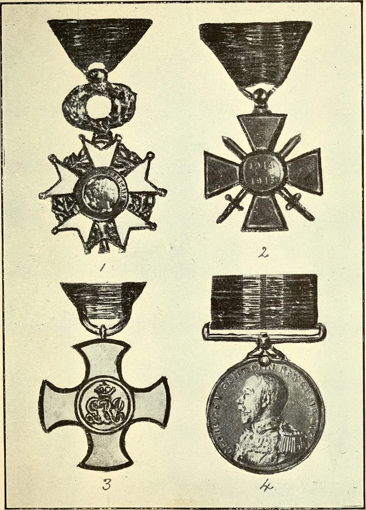 An illustration from Heroic airmen and their exploits, 1917, leaf 203