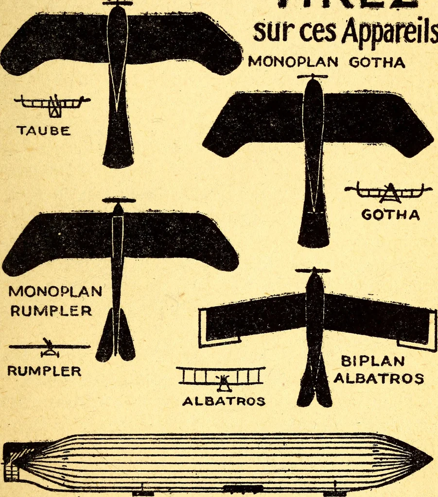 An illustration from Heroic airmen and their exploits, 1917, leaf 45