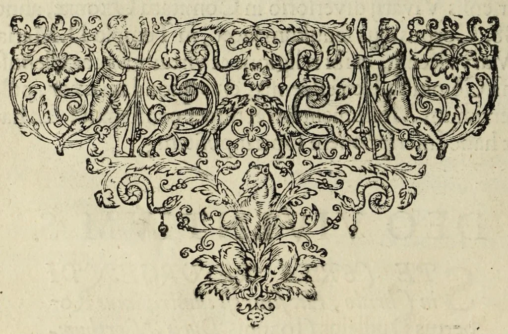 An illustration from Heroologia Anglica : hoc est clarissimorum et doctissimorum : aliqout [sic] Anglorum, qui floruerunt ab anno Cristi. M.D. vsq[ue] ad presentem annum M.D.C.XX viuae effigies vitae et elogia : duobus tomis, 1620, leaf 104