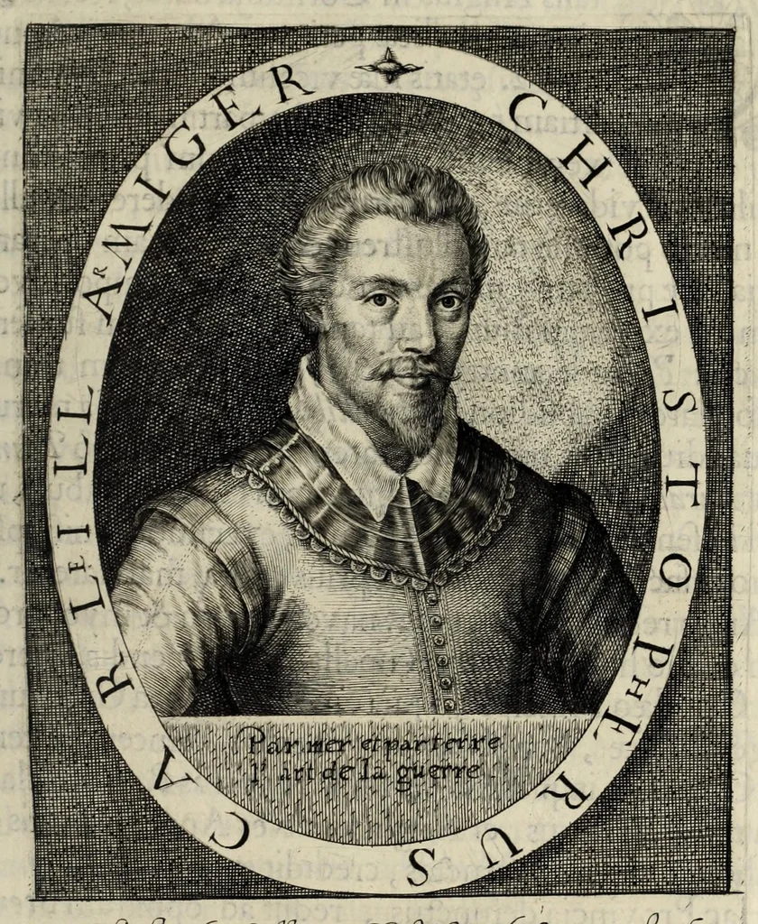 An illustration from Heroologia Anglica : hoc est clarissimorum et doctissimorum : aliqout [sic] Anglorum, qui floruerunt ab anno Cristi. M.D. vsq[ue] ad presentem annum M.D.C.XX viuae effigies vitae et elogia : duobus tomis, 1620, leaf 119