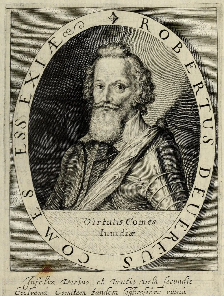 An illustration from Heroologia Anglica : hoc est clarissimorum et doctissimorum : aliqout [sic] Anglorum, qui floruerunt ab anno Cristi. M.D. vsq[ue] ad presentem annum M.D.C.XX viuae effigies vitae et elogia : duobus tomis, 1620, leaf 145
