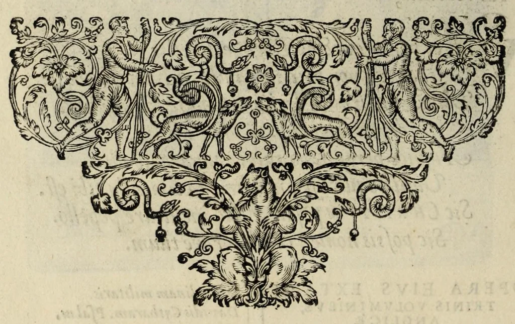 An illustration from Heroologia Anglica : hoc est clarissimorum et doctissimorum : aliqout [sic] Anglorum, qui floruerunt ab anno Cristi. M.D. vsq[ue] ad presentem annum M.D.C.XX viuae effigies vitae et elogia : duobus tomis, 1620, leaf 212