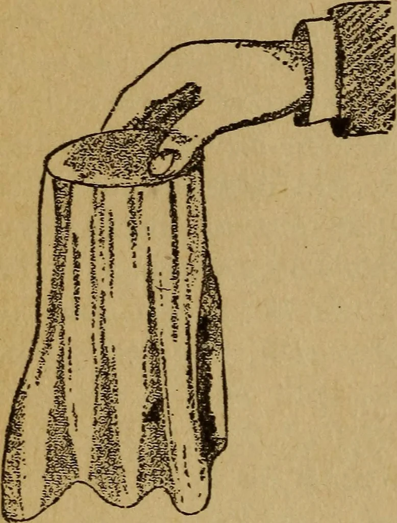 An illustration from Herrmann's wizards' manual; a practical treatise on coin tricks, 1916, leaf 75