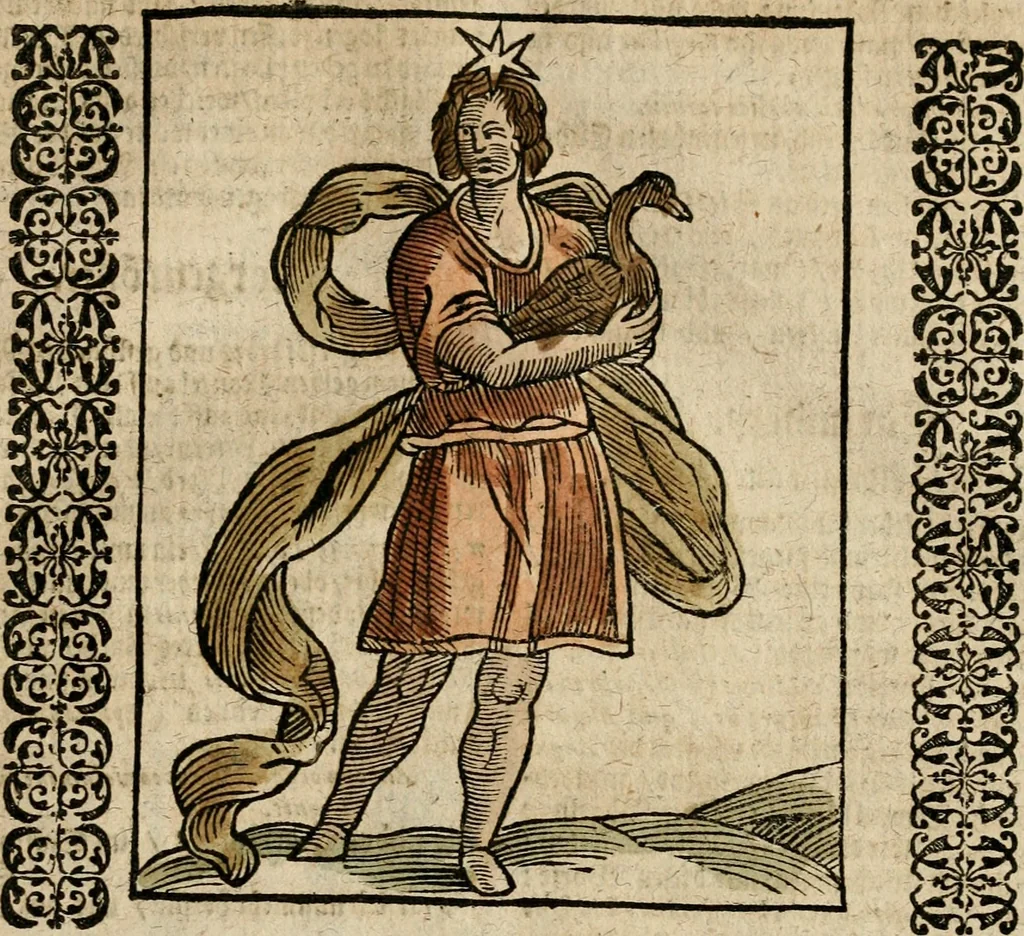 An illustration from Herrn Caesaris Ripa von Perusien, Ritters von St. Mauritio und Lazaro [et]c., Erneuerte Iconologia, oder, Bildersprach : worinen allerhand anmuhtige Aussbildungen ... erkläret werden, 1669, leaf 108