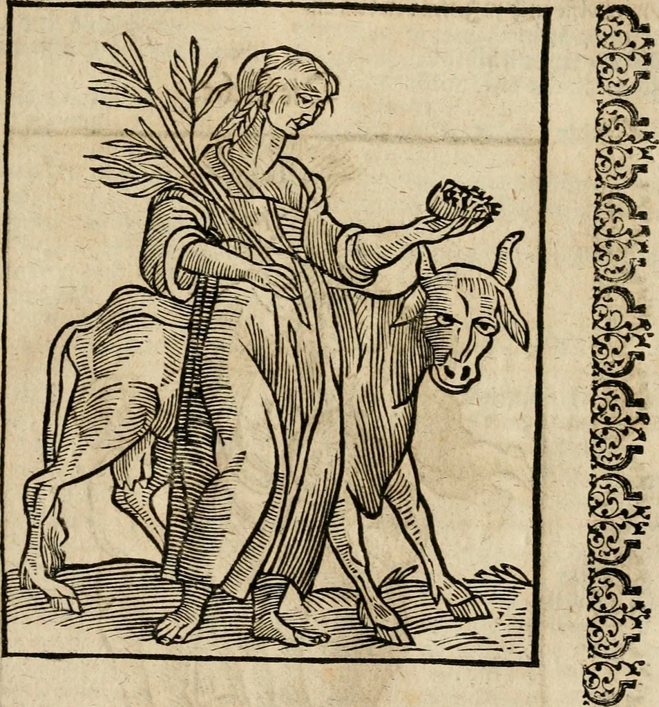 An illustration from Herrn Caesaris Ripa von Perusien, Ritters von St. Mauritio und Lazaro [et]c., Erneuerte Iconologia, oder, Bildersprach : worinen allerhand anmuhtige Aussbildungen ... erkläret werden, 1669, leaf 158