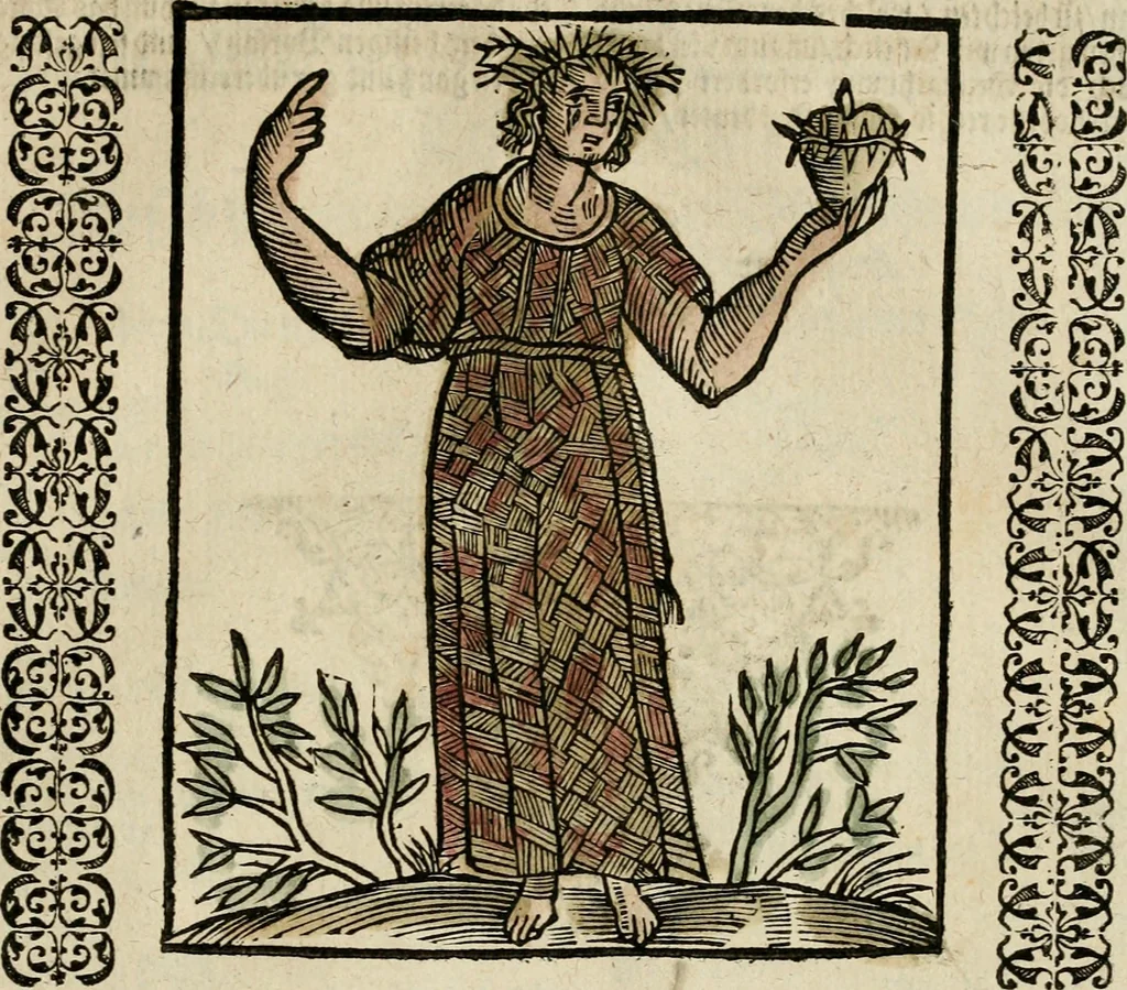An illustration from Herrn Caesaris Ripa von Perusien, Ritters von St. Mauritio und Lazaro [et]c., Erneuerte Iconologia, oder, Bildersprach : worinen allerhand anmuhtige Aussbildungen ... erkläret werden, 1669, leaf 178