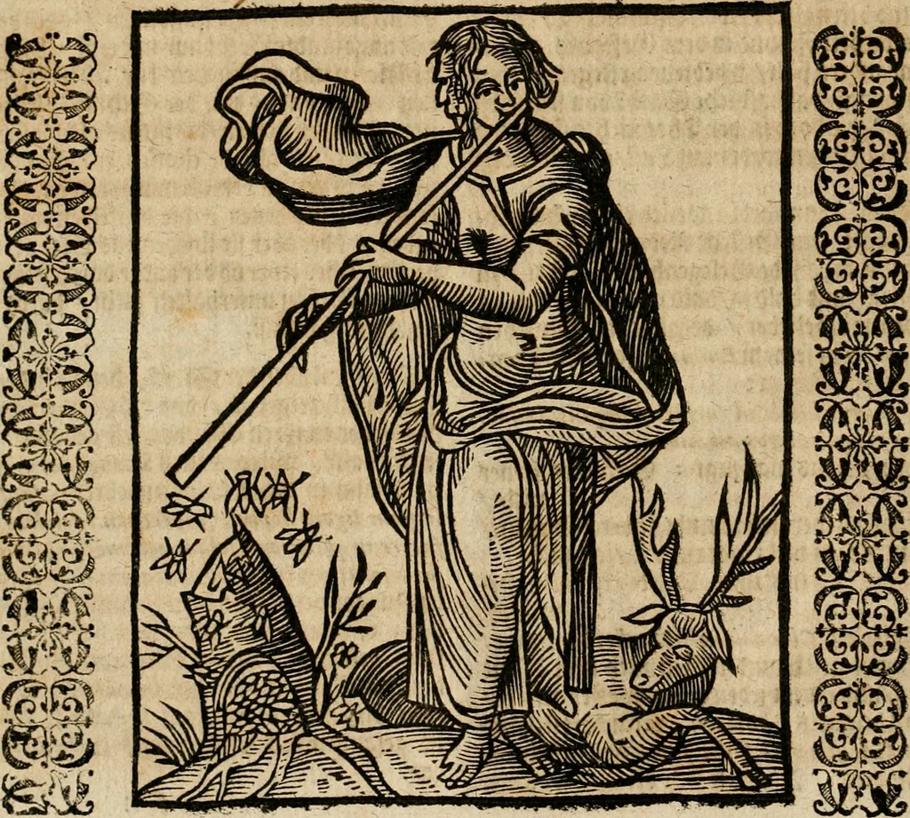 An illustration from Herrn Caesaris Ripa von Perusien, Ritters von St. Mauritio und Lazaro [et]c., Erneuerte Iconologia, oder, Bildersprach : worinen allerhand anmuhtige Aussbildungen ... erkläret werden, 1669, leaf 31