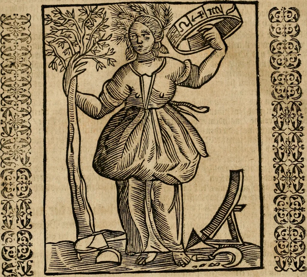 An illustration from Herrn Caesaris Ripa von Perusien, Ritters von St. Mauritio und Lazaro [et]c., Erneuerte Iconologia, oder, Bildersprach : worinen allerhand anmuhtige Aussbildungen ... erkläret werden, 1669, leaf 37