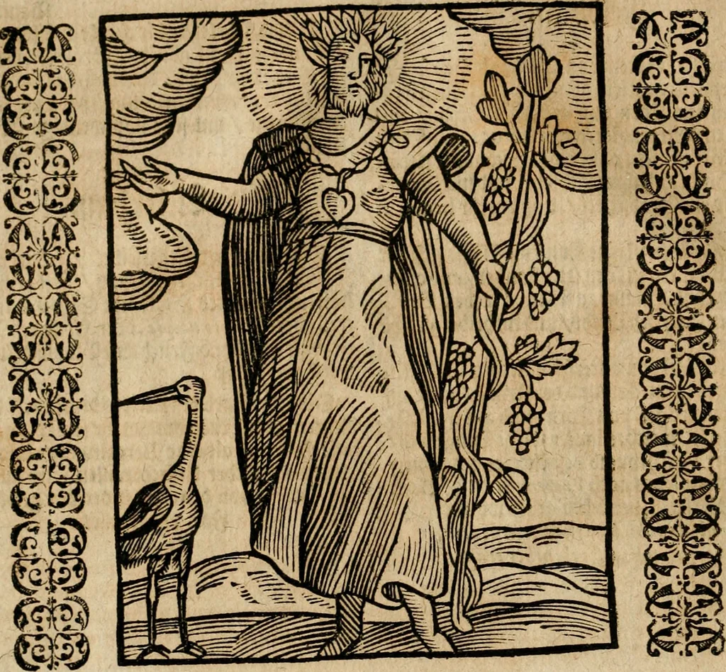 An illustration from Herrn Caesaris Ripa von Perusien, Ritters von St. Mauritio und Lazaro [et]c., Erneuerte Iconologia, oder, Bildersprach : worinen allerhand anmuhtige Aussbildungen ... erkläret werden, 1669, leaf 39