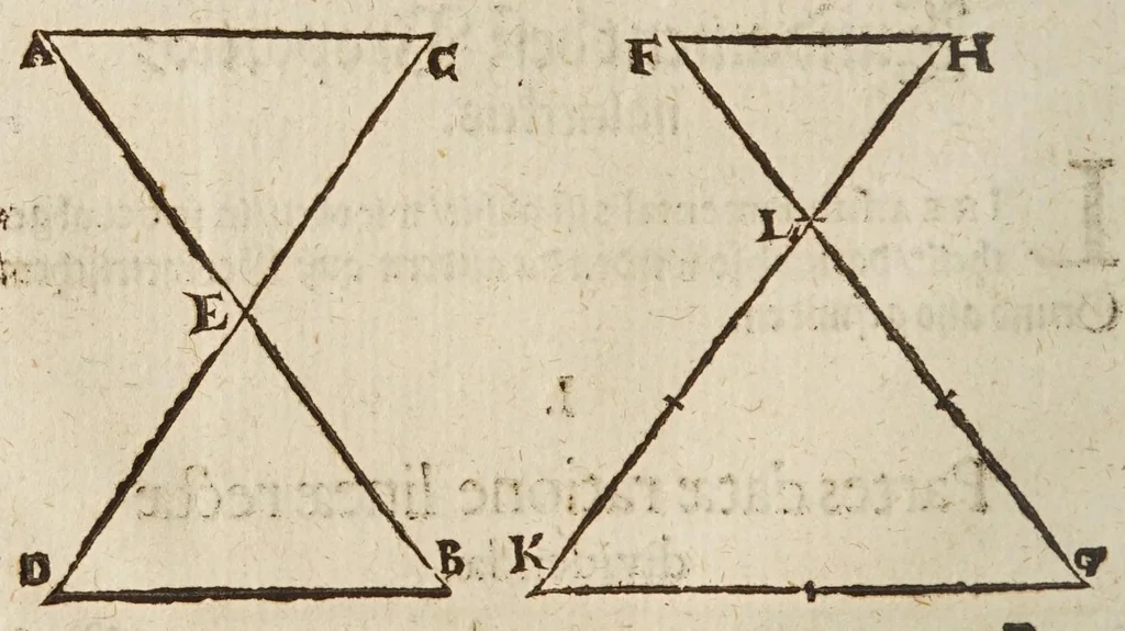 An illustration from Herrn Georgij Galgemairs Kurtzer gründlicher gebesserter vnnd vermehrter Vnderricht, Zubereitung vnd Gebrauch, der hochnutzlichen mathematischen Instrumenten, proportional Schregmäss vnd Circkels, benebens dem Fundament dess Visierens, allen Kunstliebenden zu sonderen Ehren vnnd Wolgefallen, von H. Georg Brentel ... new herfür geben, vnnd durch Verlag Stephani Michelspachers an Tag gebracht., 1615, leaf 86