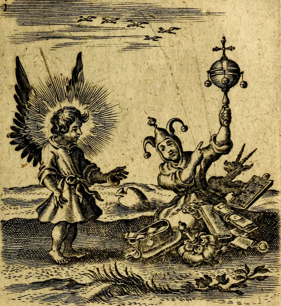 An illustration from Hertzen Schuel, oder, Des von Gott abgefüerten Herzens, 1664, leaf 140