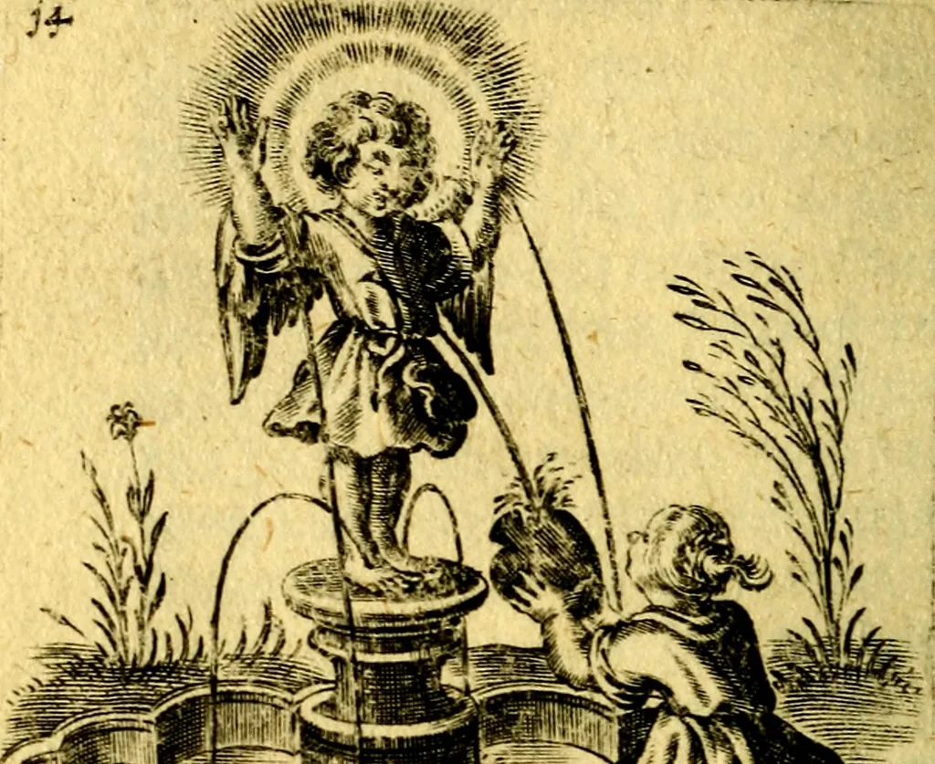 An illustration from Hertzen Schuel, oder, Des von Gott abgefüerten Herzens, 1664, leaf 309