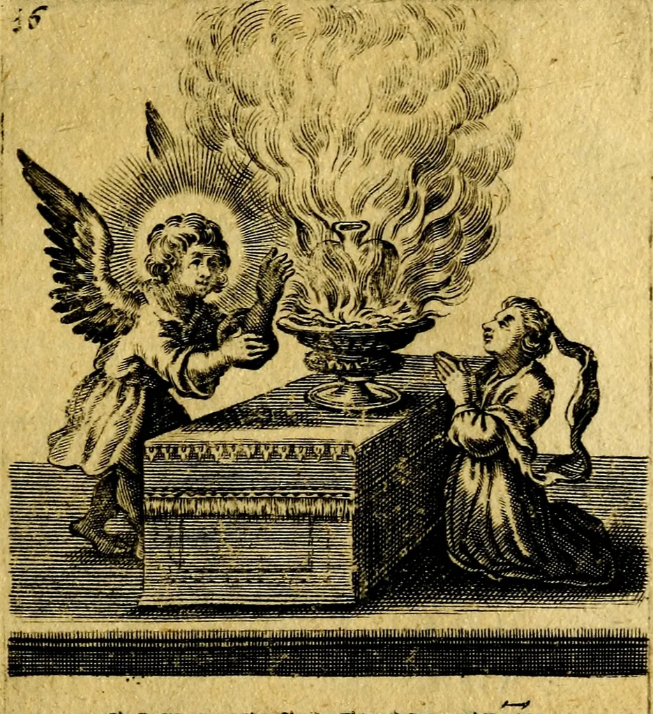 An illustration from Hertzen Schuel, oder, Des von Gott abgefüerten Herzens, 1664, leaf 342