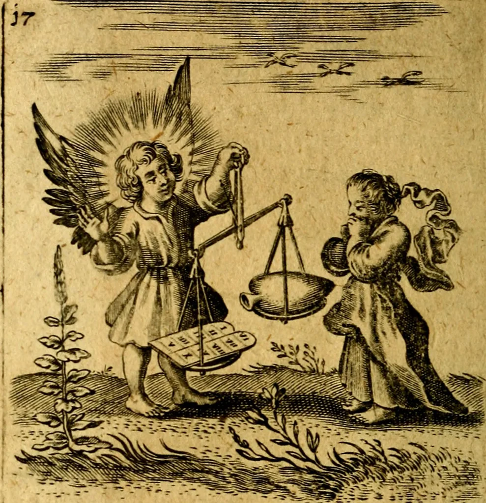 An illustration from Hertzen Schuel, oder, Des von Gott abgefüerten Herzens, 1664, leaf 355