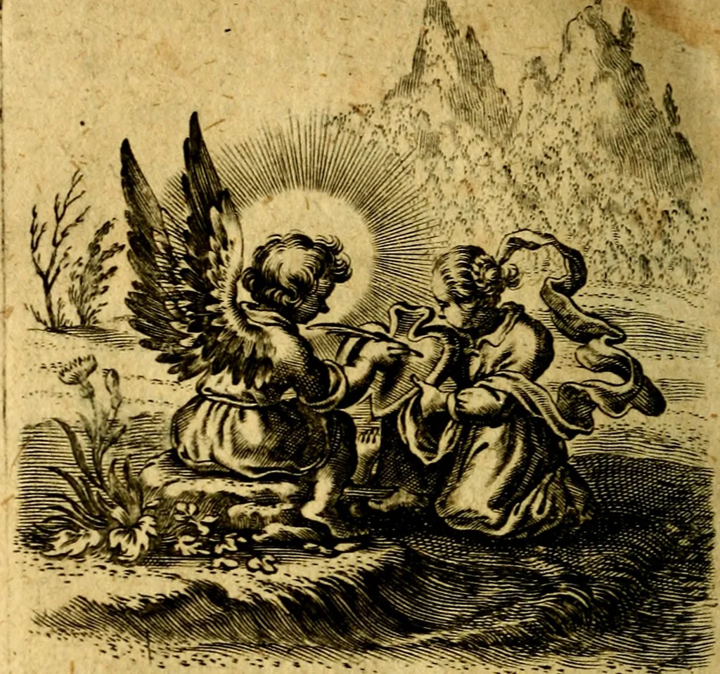 An illustration from Hertzen Schuel, oder, Des von Gott abgefüerten Herzens, 1664, leaf 443
