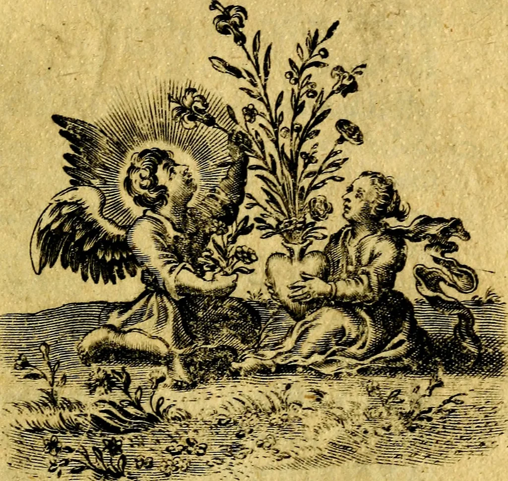 An illustration from Hertzen Schuel, oder, Des von Gott abgefüerten Herzens, 1664, leaf 490