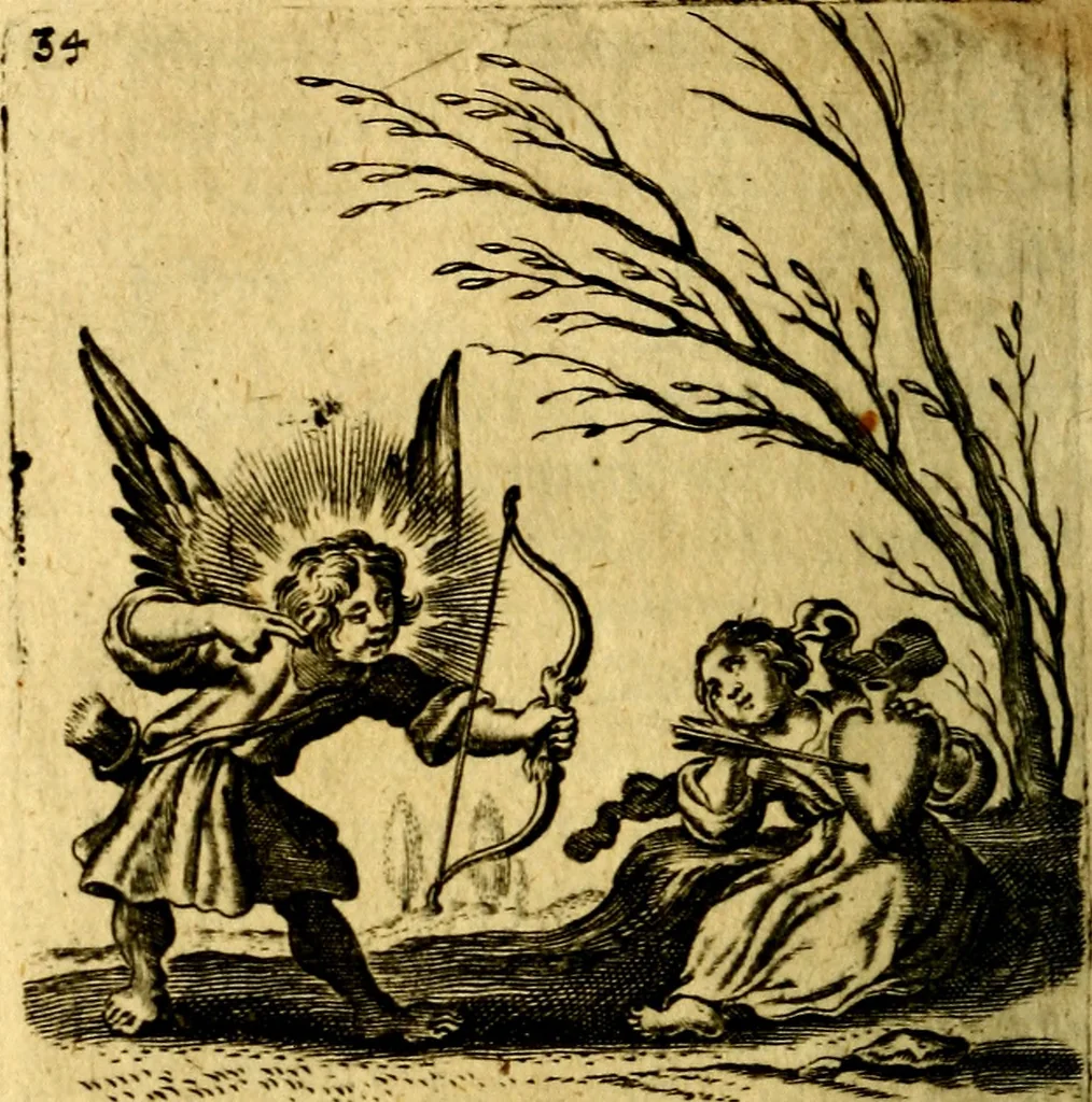 An illustration from Hertzen Schuel, oder, Des von Gott abgefüerten Herzens, 1664, leaf 573