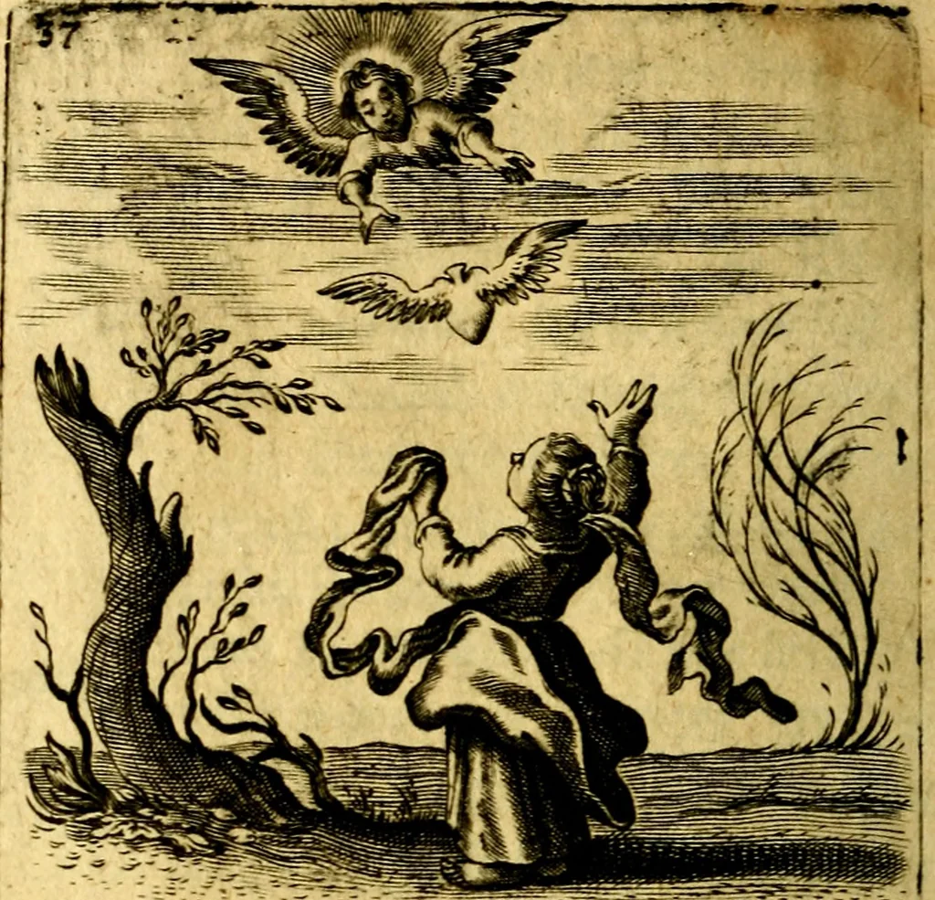 An illustration from Hertzen Schuel, oder, Des von Gott abgefüerten Herzens, 1664, leaf 613