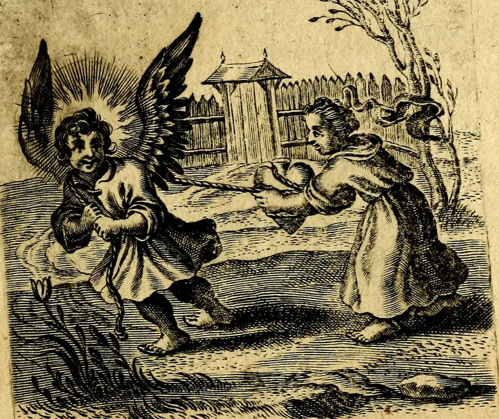 An illustration from Hertzen Schuel, oder, Des von Gott abgefüerten Herzens, 1664, leaf 668