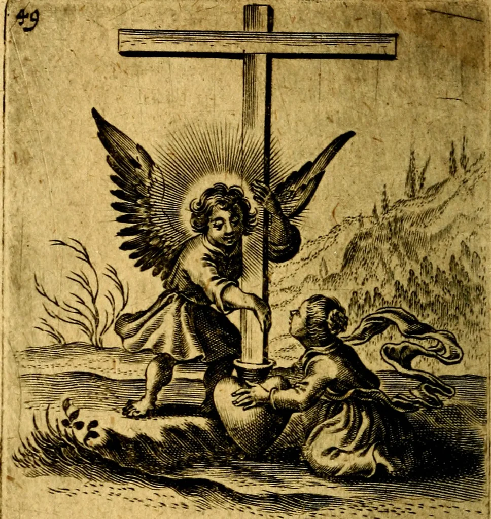 An illustration from Hertzen Schuel, oder, Des von Gott abgefüerten Herzens, 1664, leaf 739